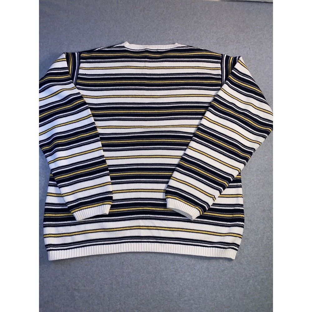 Nautica Sweater Mens XXL Striped Embroidered Sailing - Picture 5 of 7